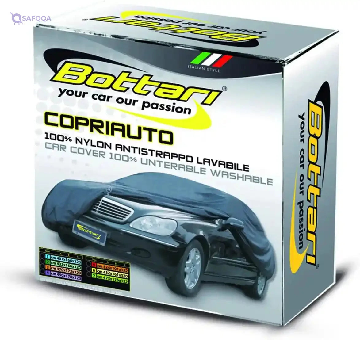 Bottari Car Cover, Nylon, Size 1-Blue - Safqqa Egypt