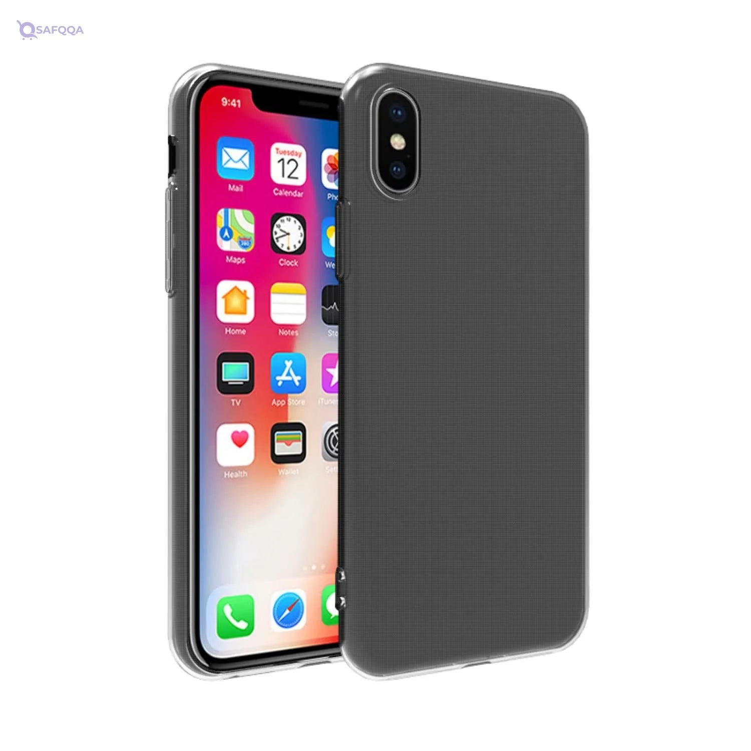 Limnan Case for iPhone XSMAX, 6.5-Inch, Silky-Soft Touch, Full-Body Protective Case, Shockproof Cover with Microfiber Lining. - Safqqa