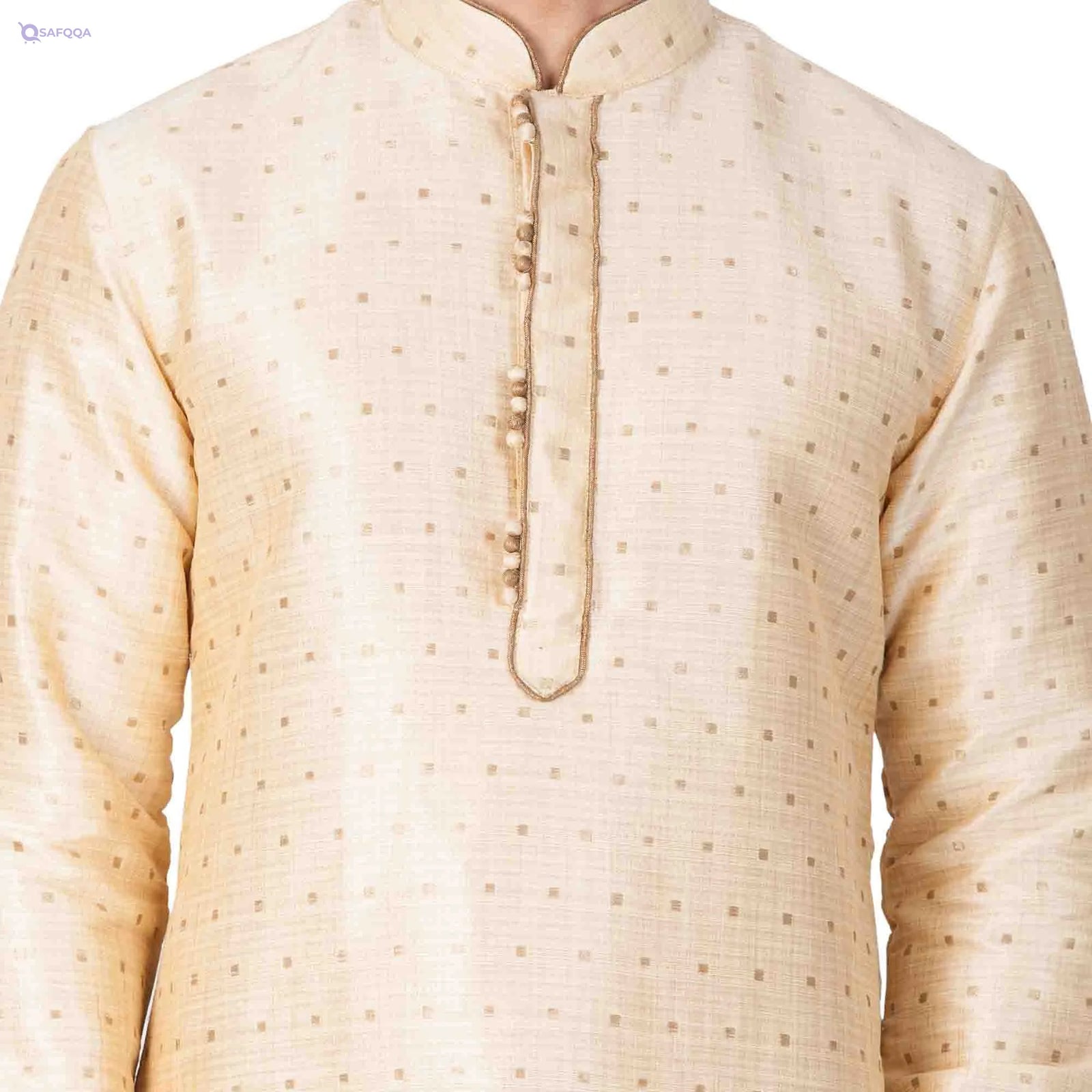 VASTRAMAY Men’s Silk Blend Kurta - Safqqa