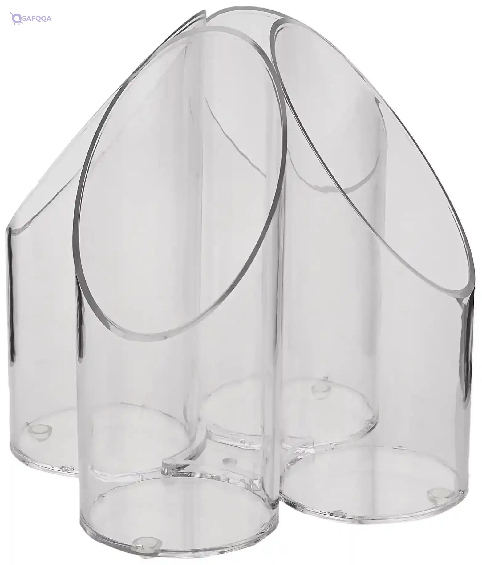 Vague Cutlery Holder For Kitchen, Transparent/Silver - Safqqa