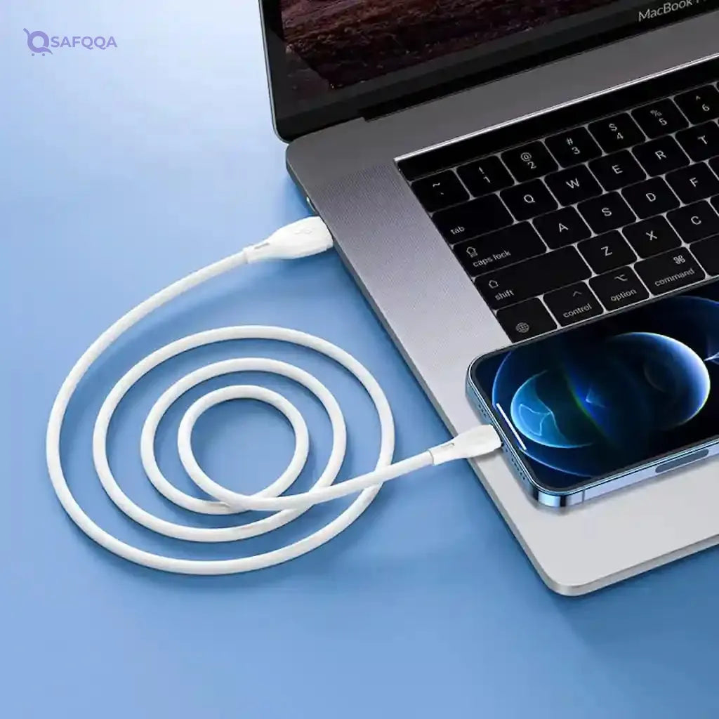 Hoco X61 Ultimate Silicone Charging & Data Transmission Cable (2.4A – 1M) – Lightning - Safqqa