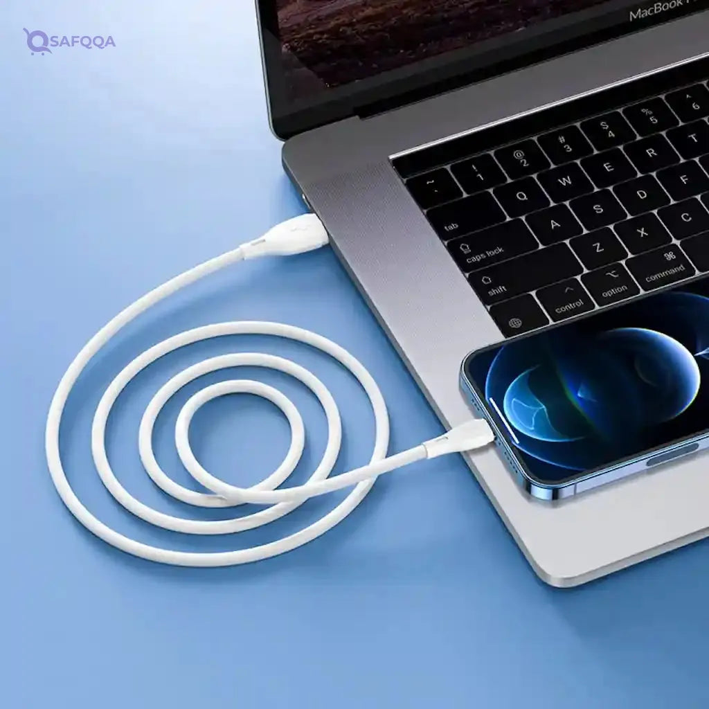 Hoco X61 Ultimate Silicone Charging & Data Transmission Cable (2.4A – 1M) – Lightning - Safqqa