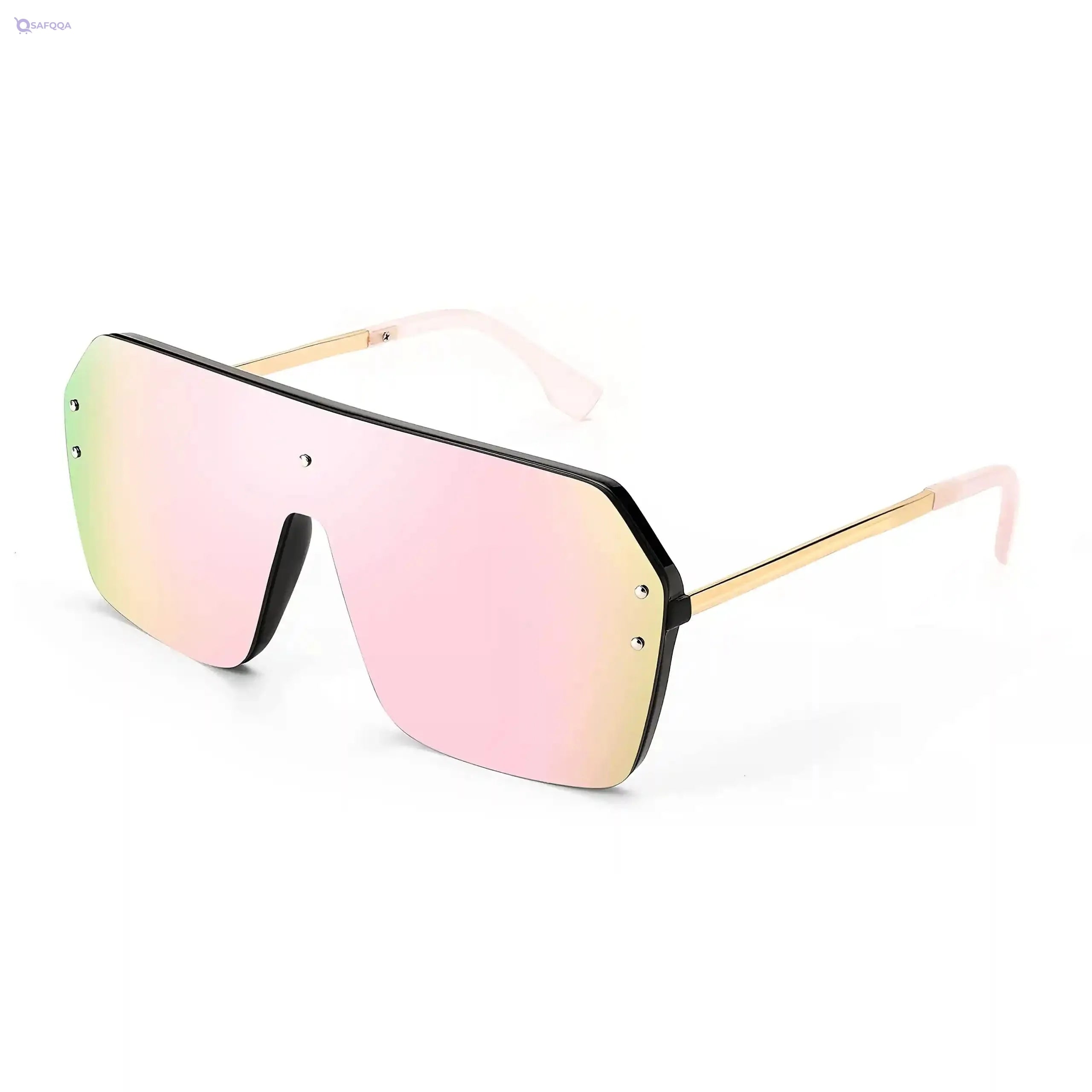 FEISEDY Classic Siamese One Piece Sunglasses Nice Rimless Stylish Retro Design for Men - Safqqa