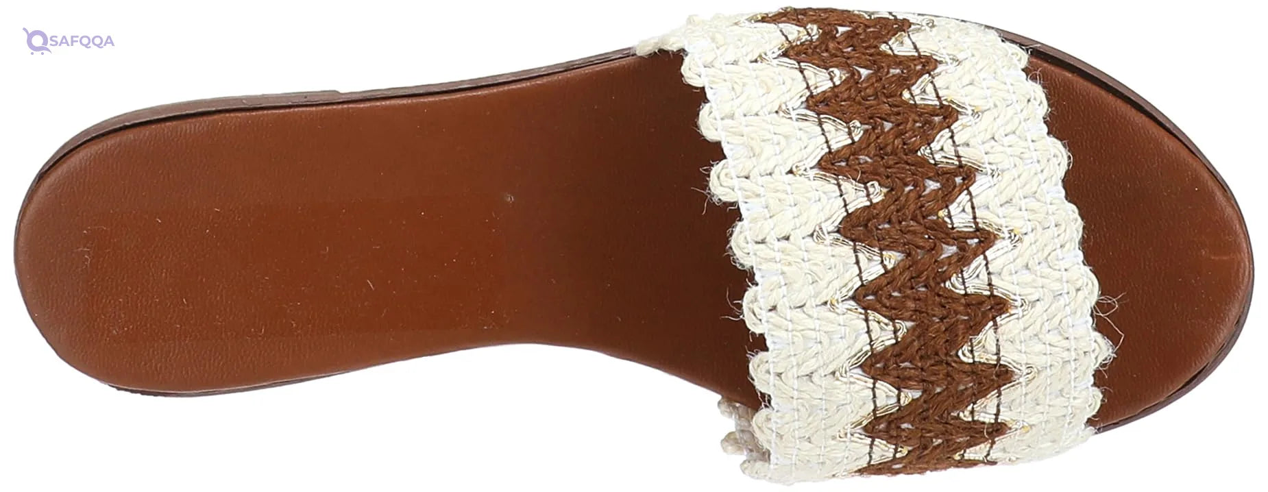 SWAY Flat Spongy Cushioned Insole For Amazing Comfort And A Braided Faux Soft Leather Upper Slipper For Women, - Safqqa