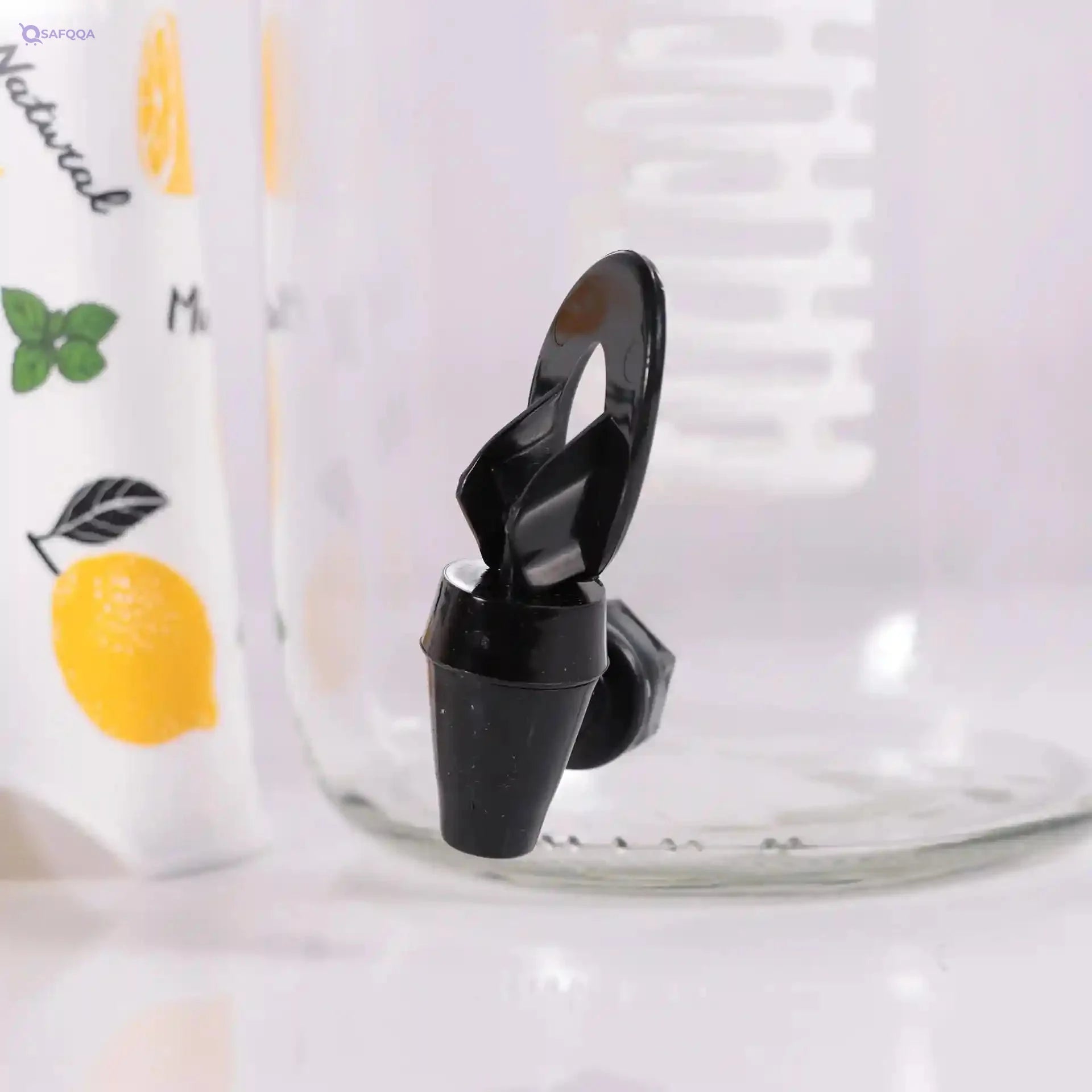 Herevin Beverage Dispenser with Stand with Infuser, 3 Liter Capacity, White - Safqqa
