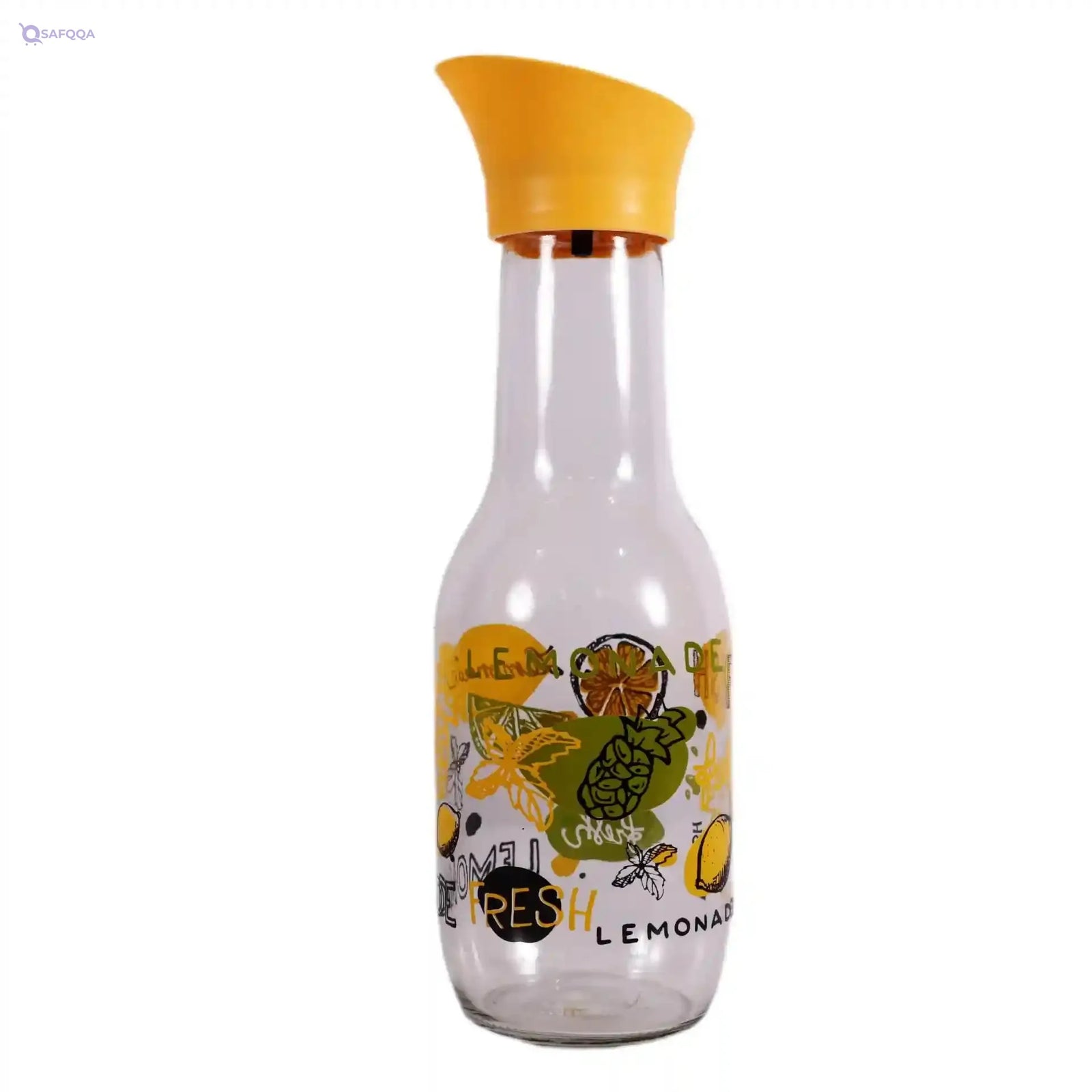 Herevin Decorated Carafe - 1 Liter Capacity, Glass Construction, Made in Turkey - Safqqa