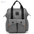 TEKNUM Double Baby Stroller Pram + Diaper Bag wt Stroller Hooks & Changing Mat + Pouch Wide Seat and Canopy Big Basket 5 Point Seat Belt Cushioned Seat (6-36 Months ) -Dark Grey - Safqqa