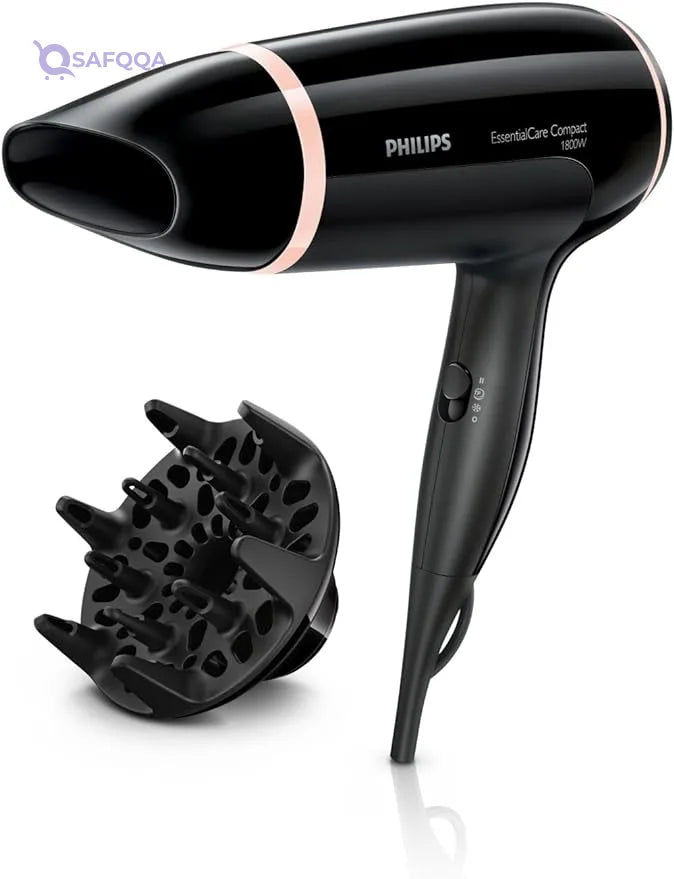 Philips BHD004 Essential Care Hairdryer – 1800W with Cool Shot and Diffuser - Safqqa
