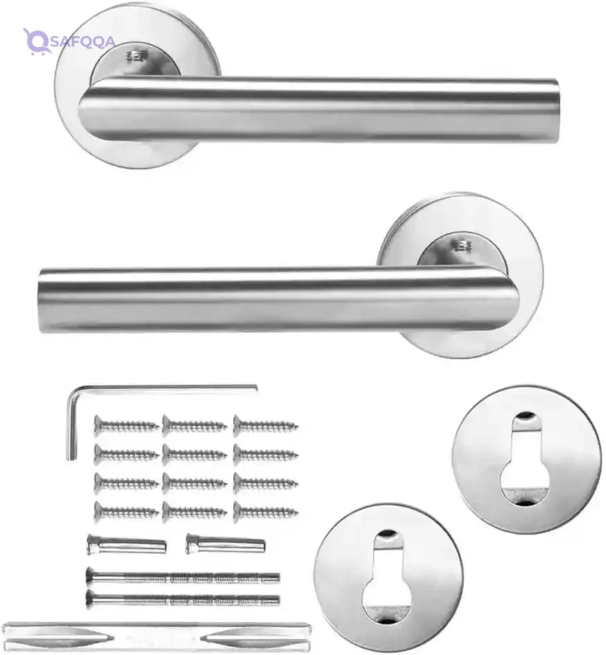 NOLOGO Adjustable Interior Door Handle Set with Lock - Safqqa