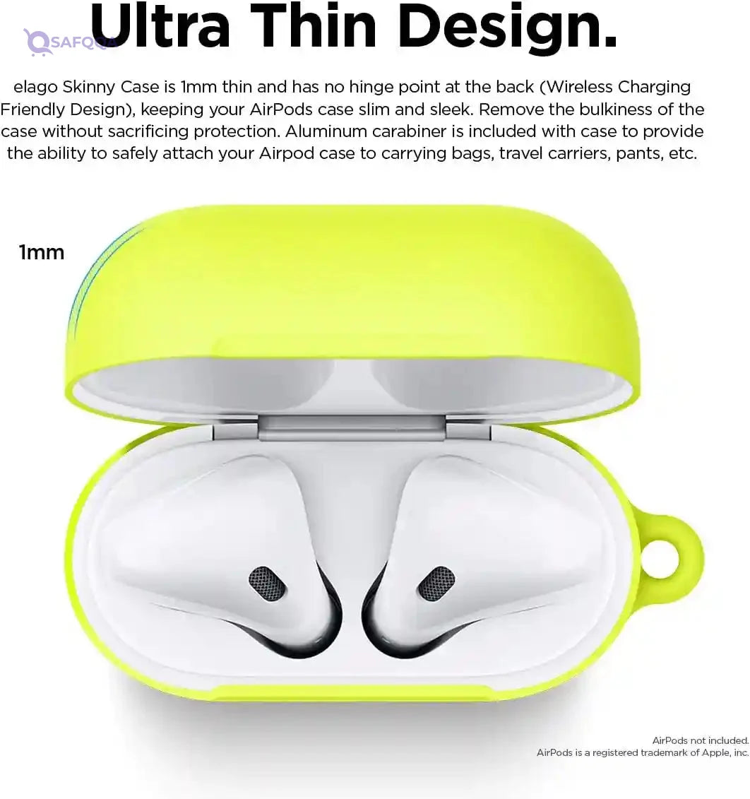 Elago Skinny Hang Case for Apple Airpods Neon Yellow - Safqqa Egypt