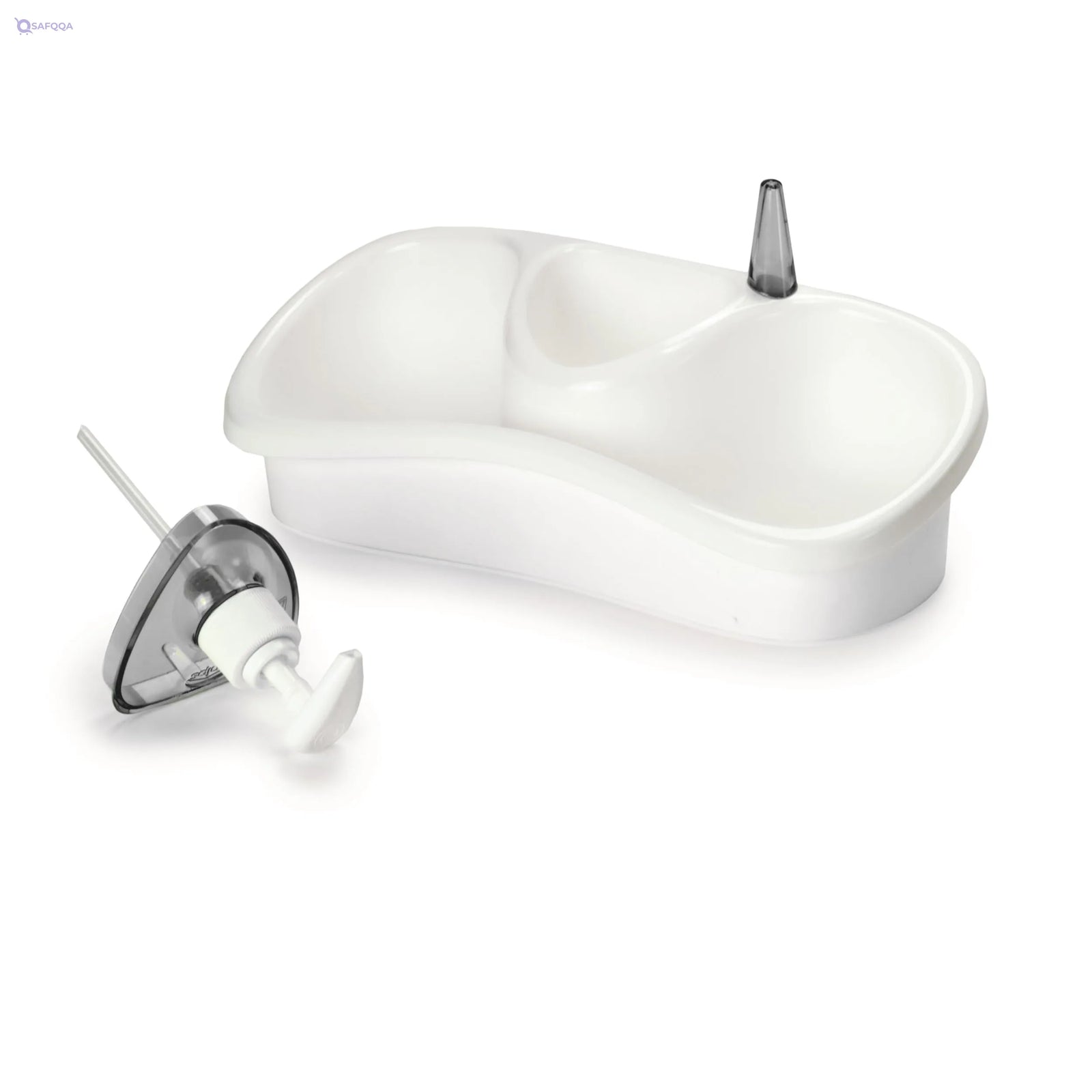 Snips Soap Storage Box for Sponges and Dispensers 26 x 11.5 x 14.5 cm -100% Recycled Plastic Made in Italy, White - Safqqa