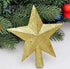 Other 15cm Christmas sticky powder sequins five-pointed gold star Christmas Tree ornaments pendant - Safqqa