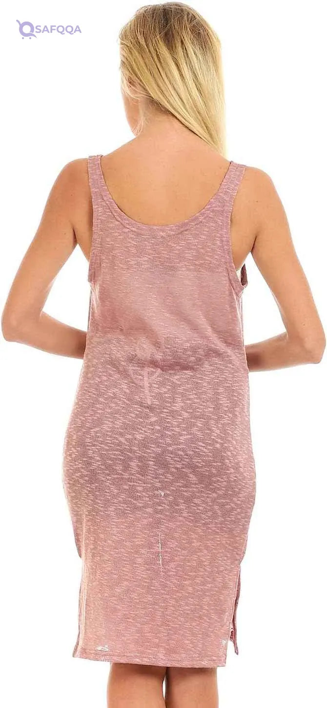 JAMILA Women Side Slits Sleeveless Knitted Cover up OUTERWEAR - Safqqa Egypt