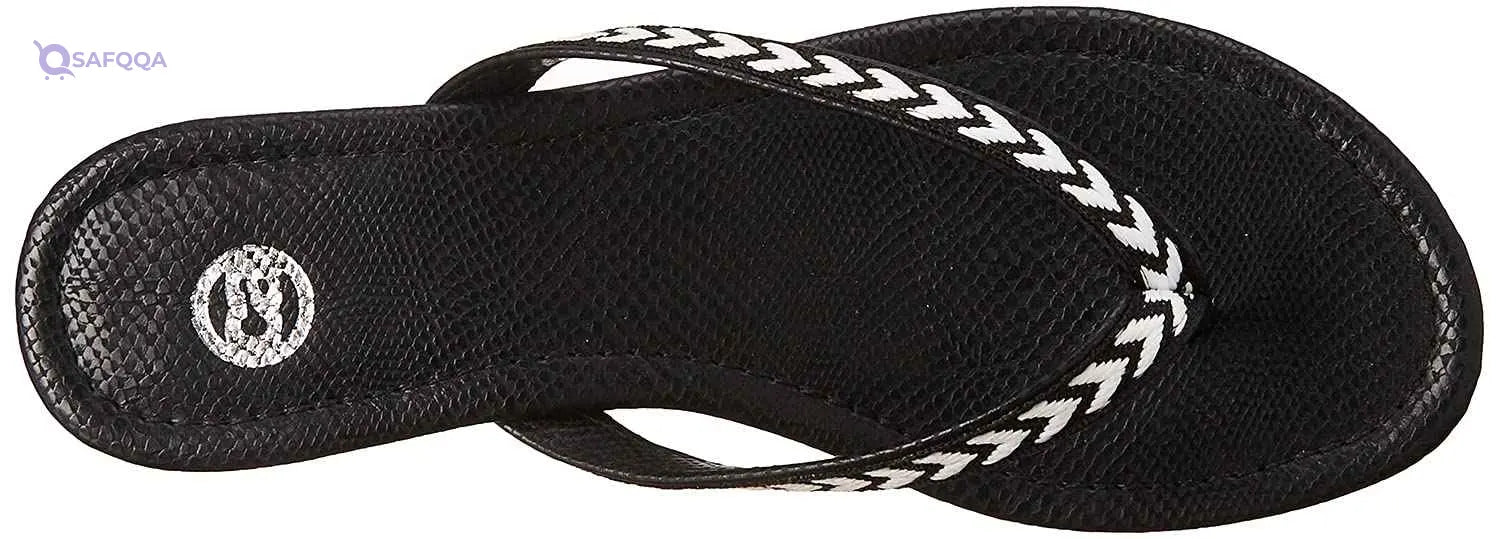 Club Aldo Embroidered Flat Flip Flops for Women - Safqqa Egypt