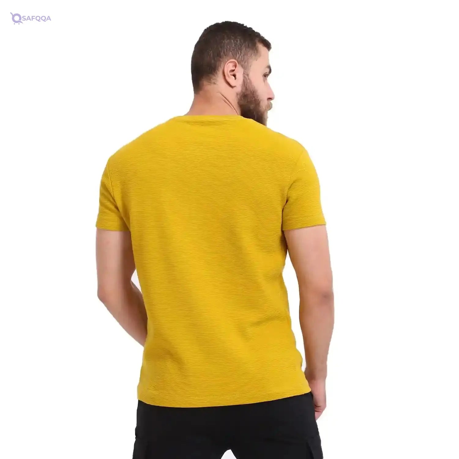 White Rabbit T-shirt Round Neck"Heaven" Print Casual Tee for Men's - Safqqa Egypt