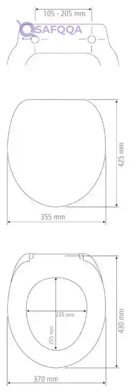WENKO, Toilet Seat Cuero Black, MDF, Leather Design, Non-Slam Anti-Bacterial Seat for Bathroom, Soft Close & Easy Clean, 35.5x42.5cm, Black - Safqqa