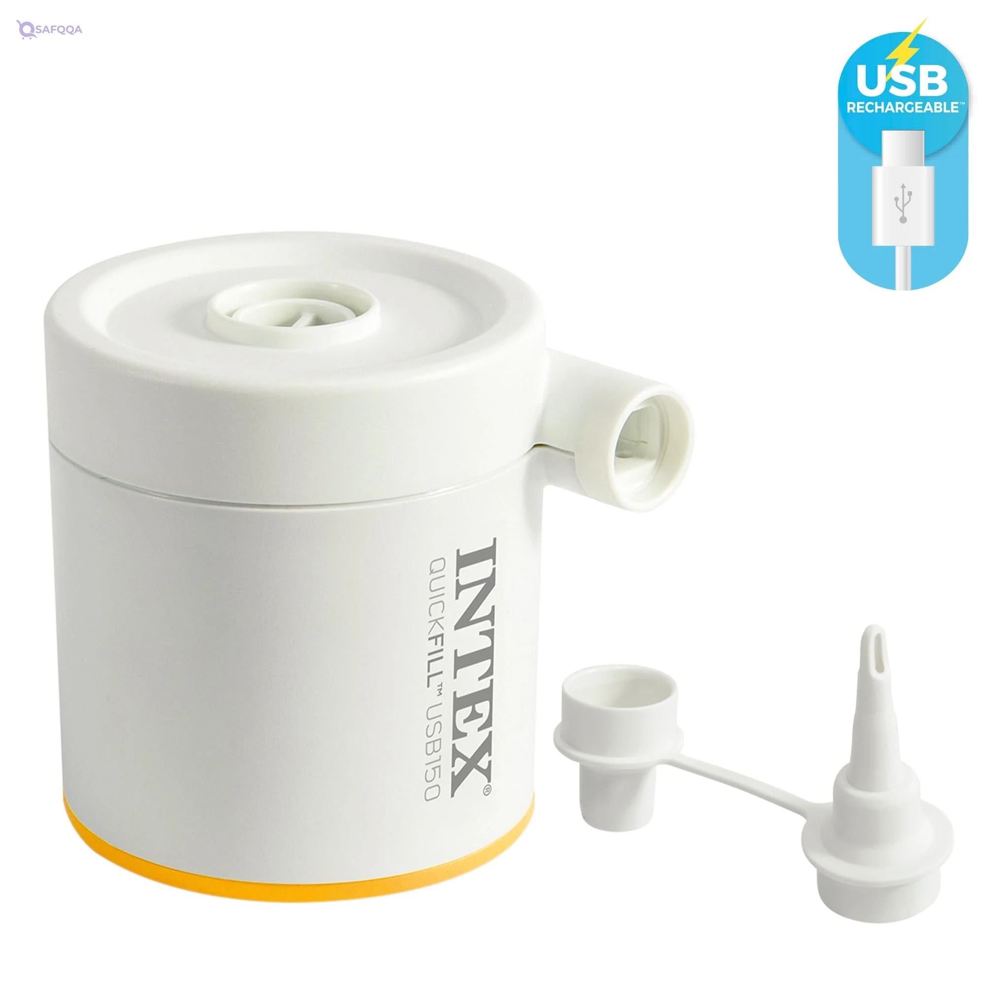 Intex Full Dura-Beam Premier Camping Mattress with USB Pump – 1.37m x 1.91m x 22cm - Safqqa