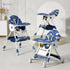 Generic Highchairs 6 Position Foldable Baby High Chair Feeding Chair Newborn Feeding Chair Removable Adjustable Double Meal Tray Reclining Baby Chair with Universal Wheels 8131 Colors (multicolor) - Safqqa