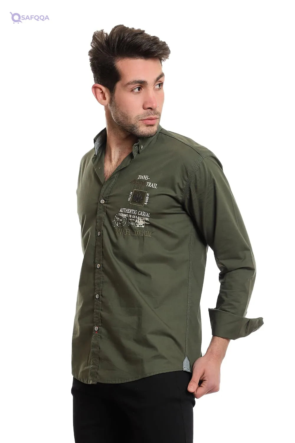 White Rabbit Shirt For Mens Comfortable fit suitable for daily use - Safqqa
