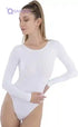 Carina Women's Round Neck Long Sleeve Bodysuit with Snap Closure - Safqqa Egypt