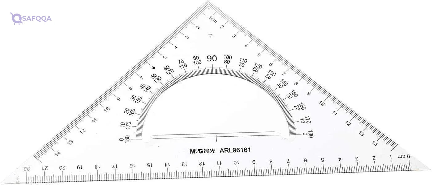 M&G ARL96161 Plastic Set of 2pcs 90-Degree Triangle Rulers - Clear - Safqqa Egypt