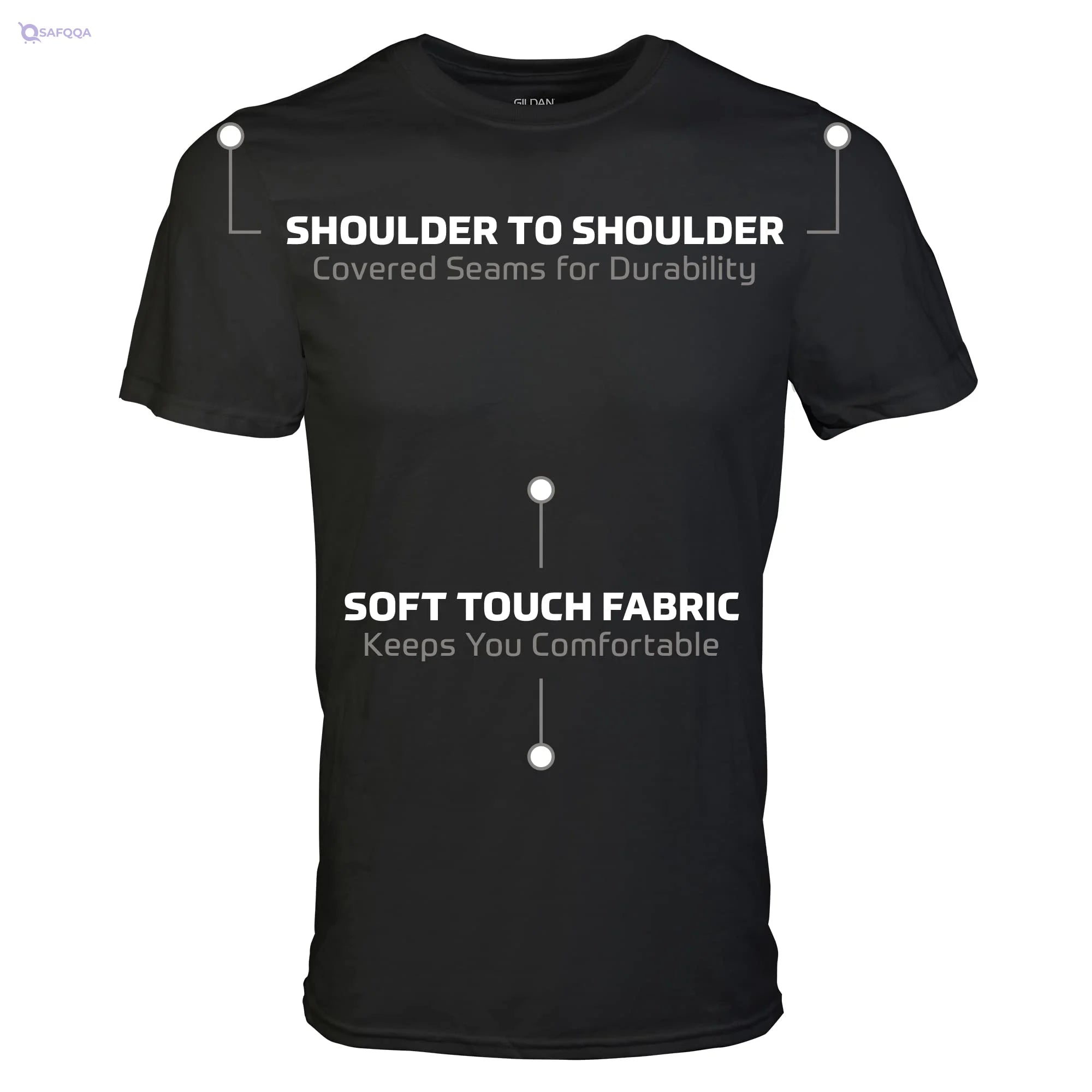 Gildan Men’s Crew T-Shirts Underwear - Safqqa
