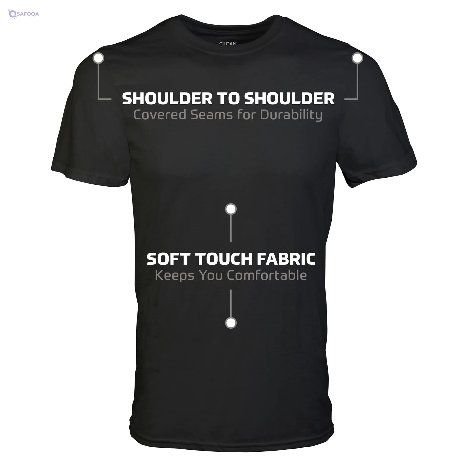 Gildan Men’s Crew T-Shirts Underwear - Safqqa