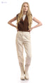 Ravin Elastic Hem Internal Padded Fur Vest For Women ,• Internal padding for warmth and insulation. - Safqqa