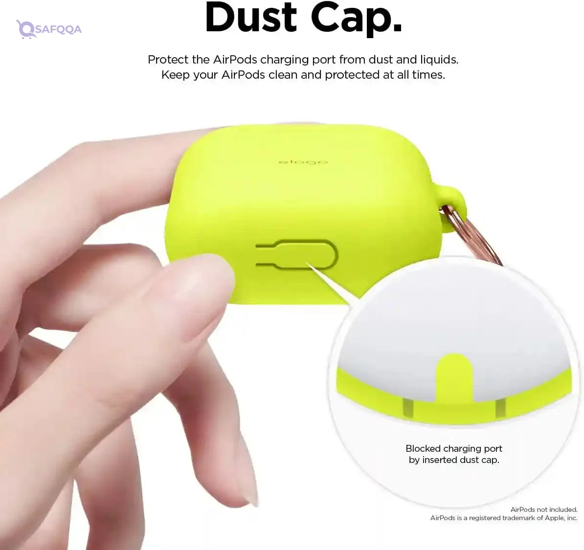 Elago Skinny Hang Case for Apple Airpods Neon Yellow - Safqqa Egypt