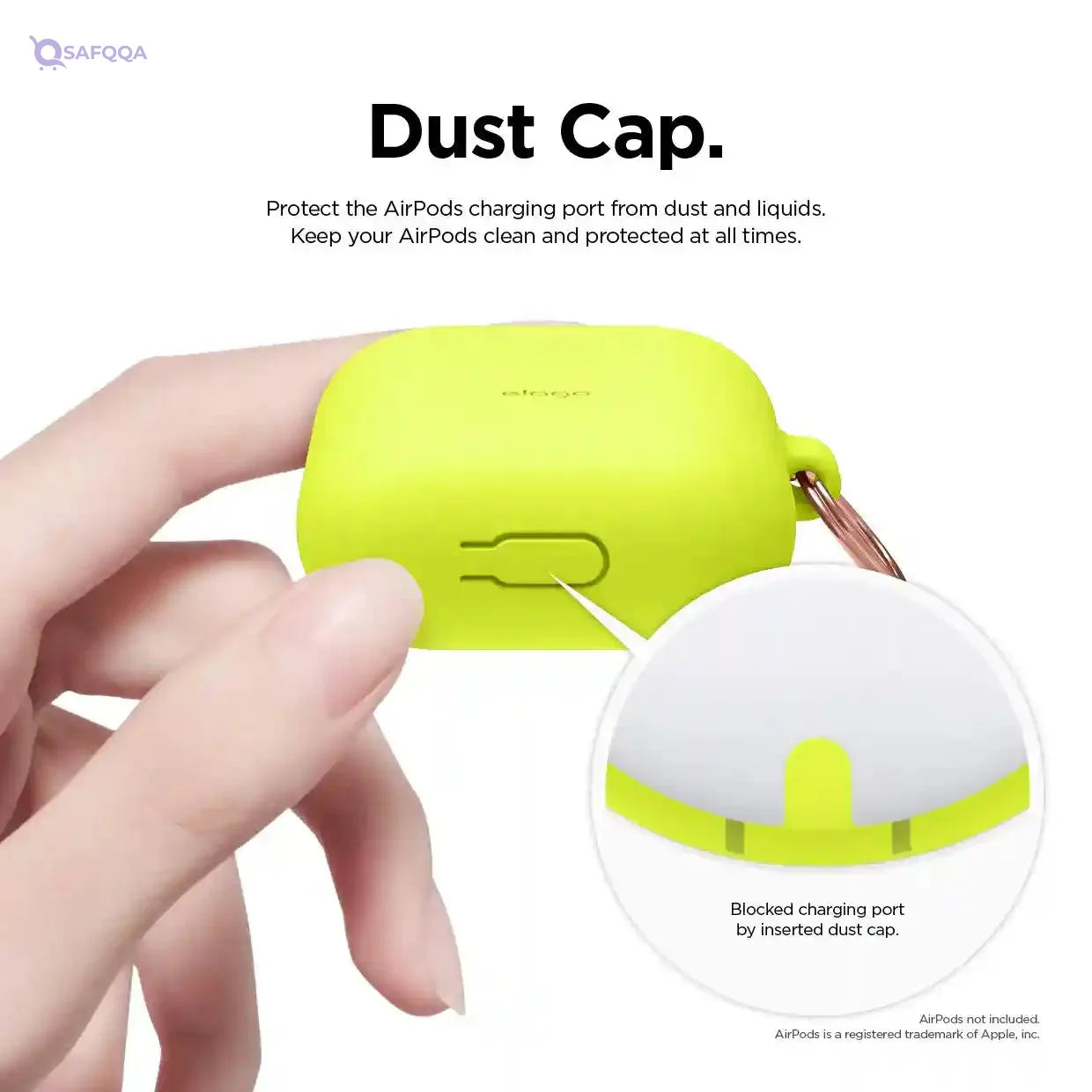 Elago Skinny Hang Case for Apple Airpods Neon Yellow - Safqqa Egypt