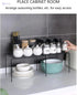 Expandable Spice Rack Organizer for Kitchen Cabinets – Adjustable Storage Shelf with Scratch-Resistant Feet - Safqqa