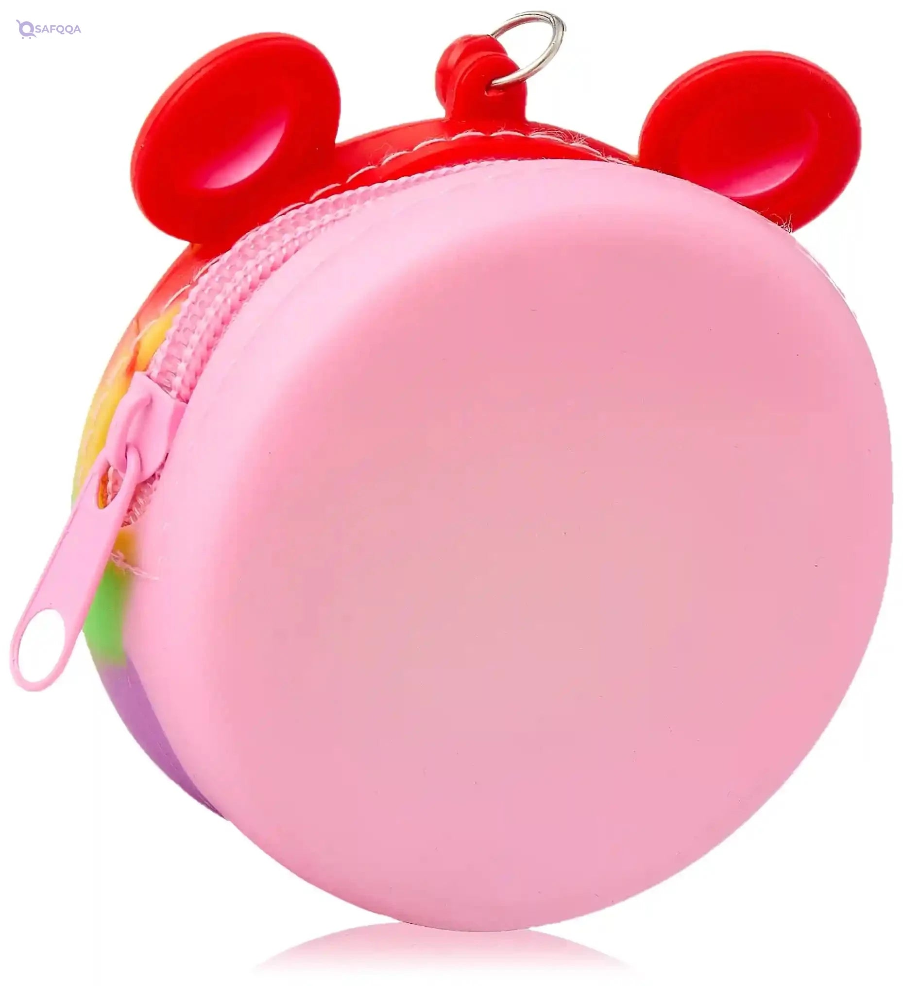 Silicon Circle Pop It Wallet Mouse Design With Keychain - Multi Color - Safqqa Egypt