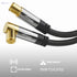 KabelDirekt – 7.5m Coaxial Aerial/Antenna Cable with angle 90° (75 Ohm, 90° angled male connector – straight female connector, coaxial cable for TV, HDTV, radio, - Safqqa