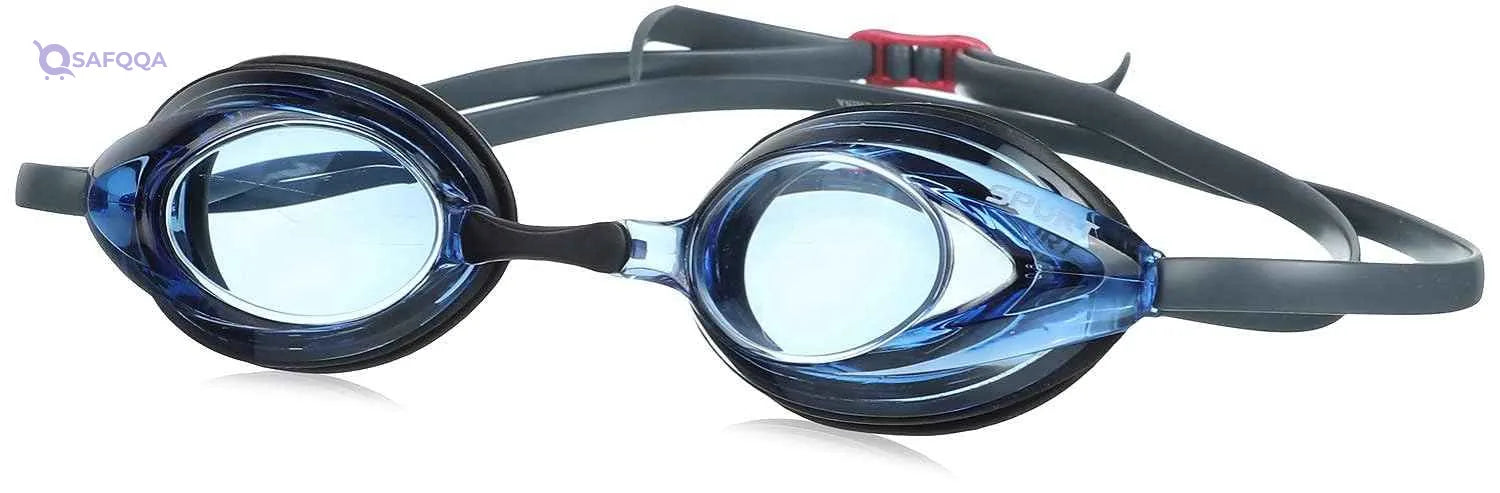 SPURT Swimming Goggles with Blue Lenses N2BAFJ-8 Black and Grey - Safqqa Egypt