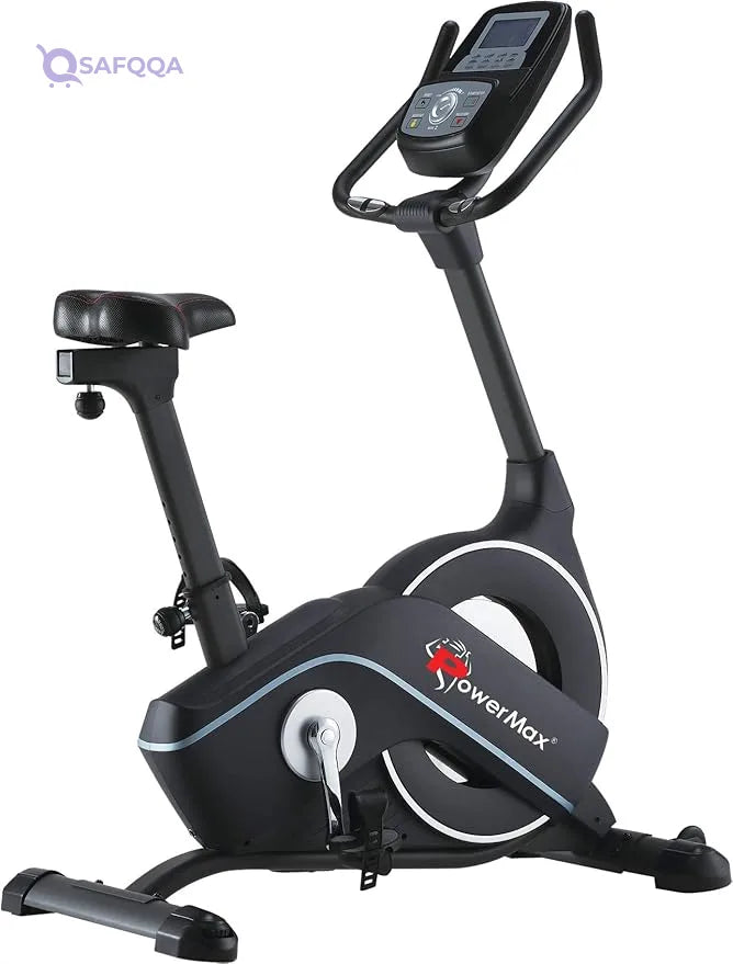 PowerMax Fitness BU-900 Magnetic Upright Bike for Adults, Home Use - Safqqa