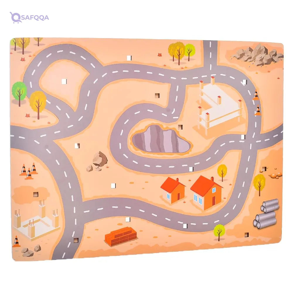 Generic  Rectangular Wooden Puzzle Board ,13 pieces, Made from durable, child-safe wood - Safqqa