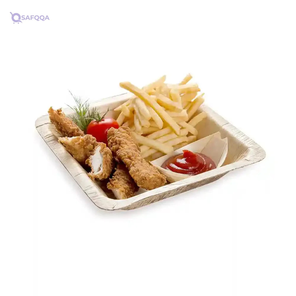 Restaurantware-7 x 7 Inch Bamboo Leaf Plates, 50 Disposable Bamboo Plates - Sustainable, heavy-duty, Bamboo Leaf Bamboo Salad Plates, For Parties, Wedding Banquets Or Catered Events - Safqqa