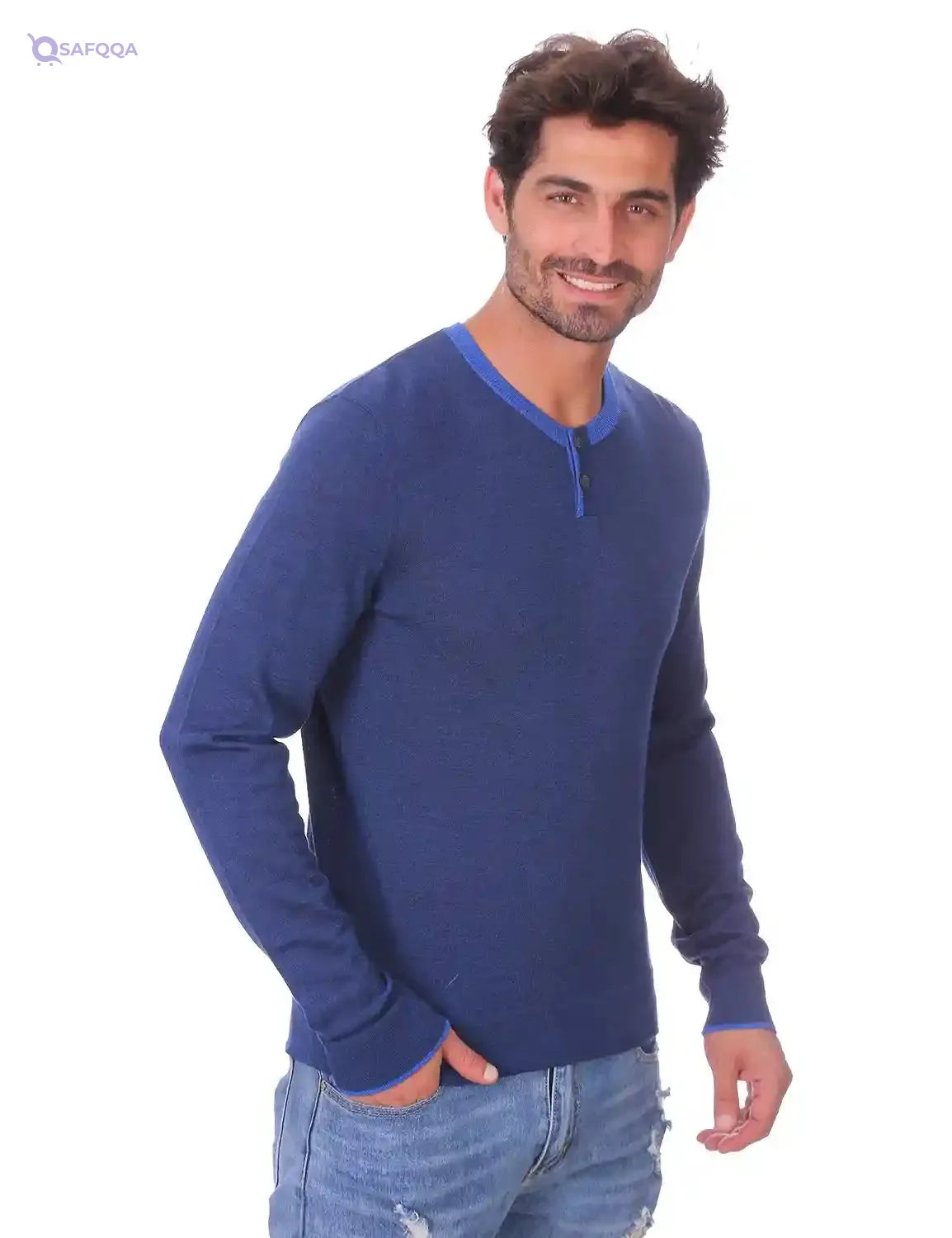 Faconnable Pullover For Men - Navy - Safqqa Egypt