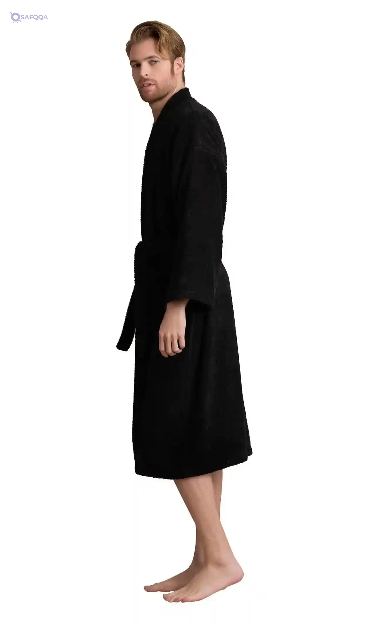 Soft Touch Linen Men's Robe - Safqqa
