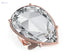 Guess Teardrop Zircon Stone Stainless Steel Ring for Women - Rose Gold, 56 - Safqqa