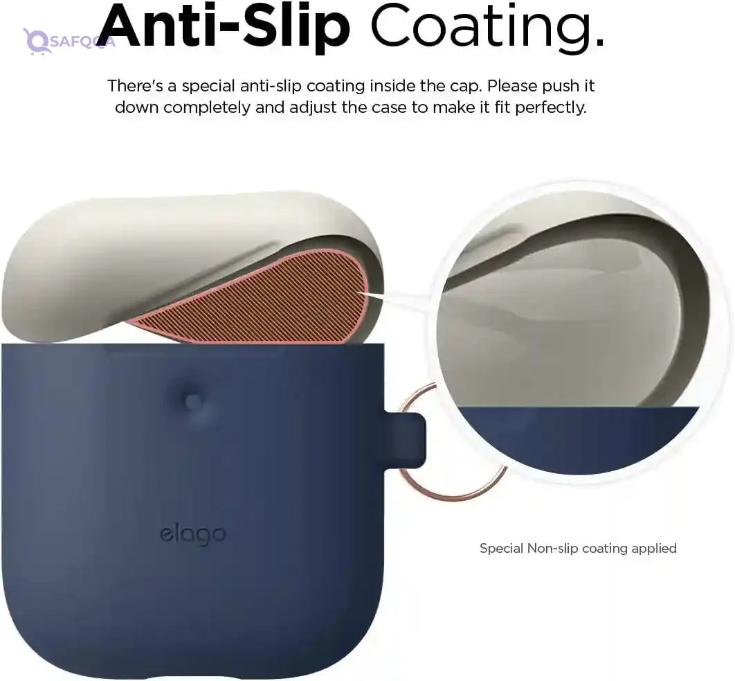 Elago duo hang case (compatible with airpods 1 and 2) body-jean indigo / top-classic white, yellow - Safqqa Egypt