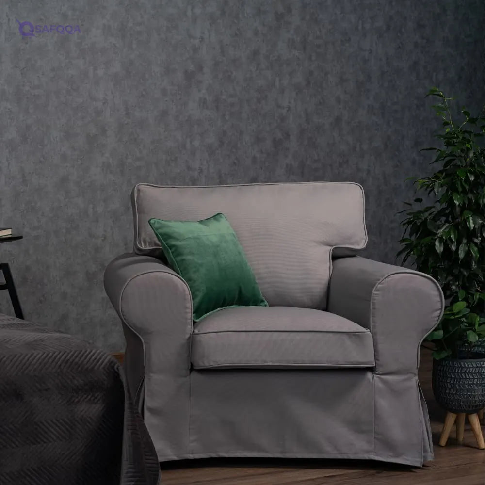 ‎Masters of Covers Ektorp Armchair Cotton Slipcover - Safqqa