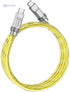 Hoco U113 - Solid 100W Silicone Fast Charging And Data Transmittion Cable (100W - 3A - 1M), USB-C To USB-C Plug, Compatible With Samsung Huawei Xiaomi Oppo - Gold - Safqqa