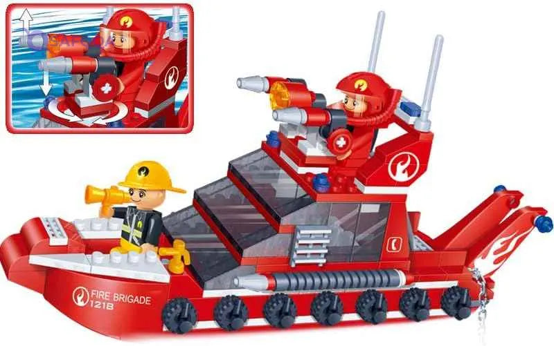 BanBao Building Blocks Fire Car and Ship Set, Multi-Color - Safqqa Egypt