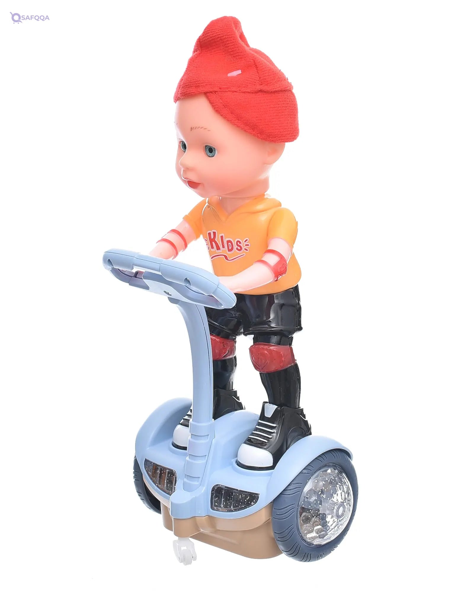 Generic Light-up Plastic Toy Featuring a Boy Standing On a Balance Bike For Baby - Safqqa