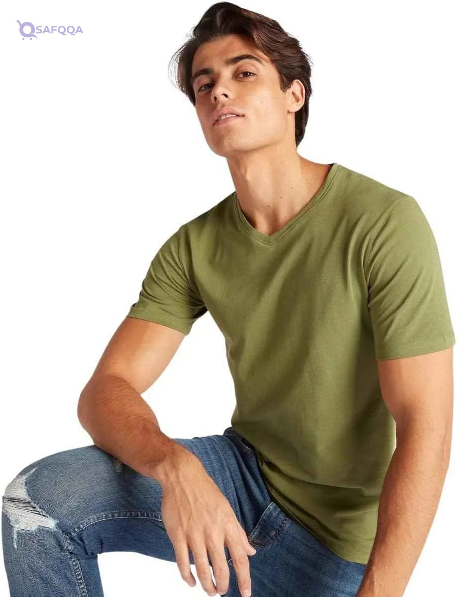 Splash mens 3516735 VNECK SOLID T-Shirt (pack of 1) - Safqqa Egypt