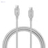 Momax Dc19 Go Link Usb-C To Usb-C Cable [100W] 20V/5A Power Delivery 3.0 Fast Charge Nylon Braided With Built-In E-Marker (1.2M) – Silver - Safqqa