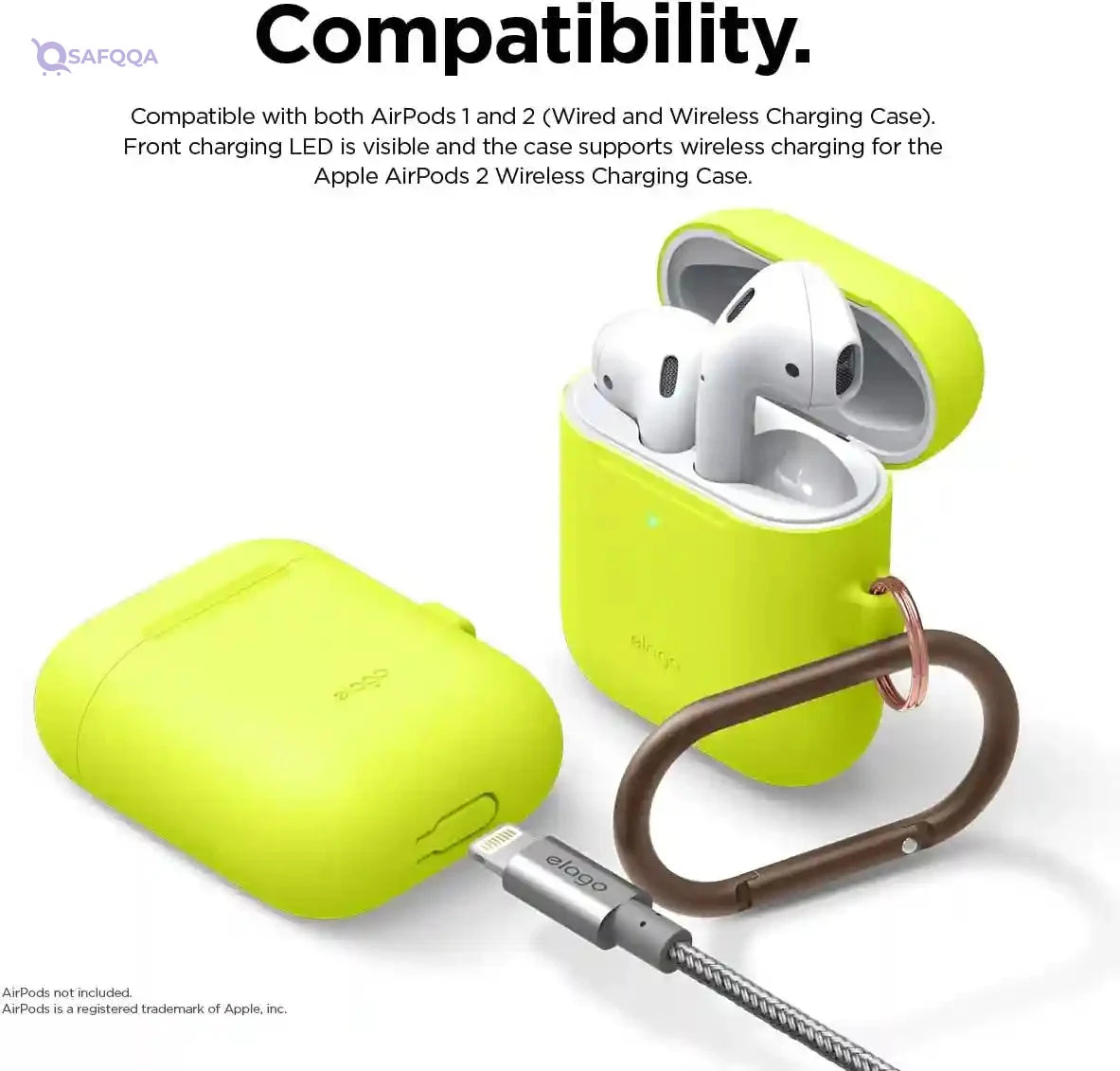 Elago Skinny Hang Case for Apple Airpods Neon Yellow - Safqqa Egypt