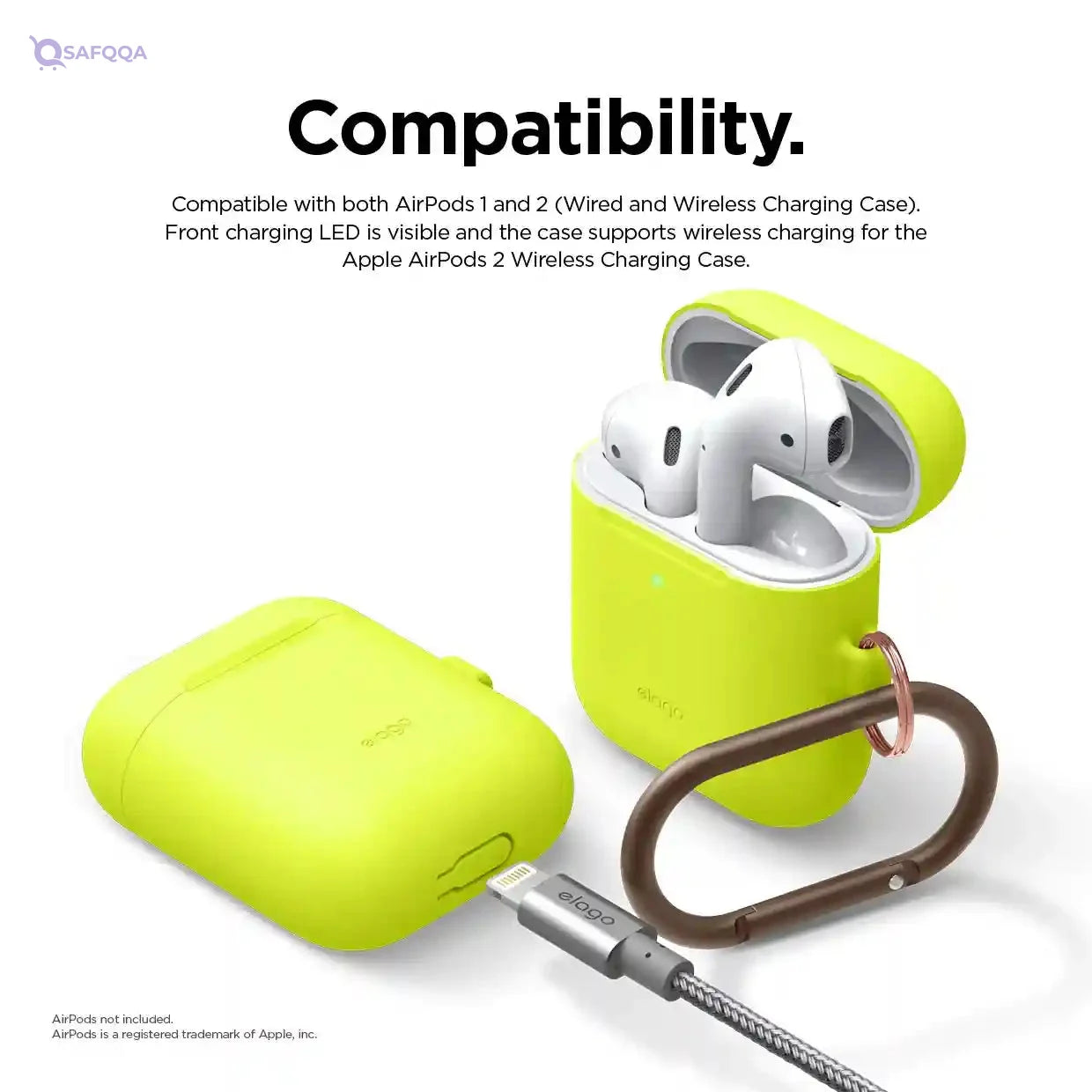 Elago Skinny Hang Case for Apple Airpods Neon Yellow - Safqqa Egypt