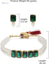 ZAVERI PEARLS Jewellery Set For Women -Green - Safqqa